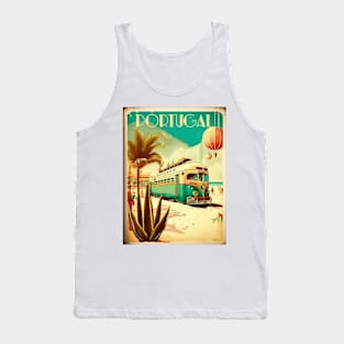 Portugal Beach Vintage Travel Art Poster Tank Top